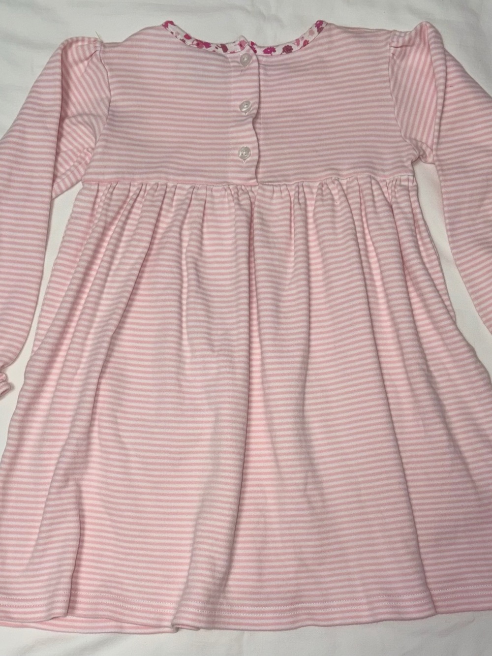Eyelet and Ivy 100% cotton pink striped dress sz 4 EUC smoke free home - Picture 5 of 5